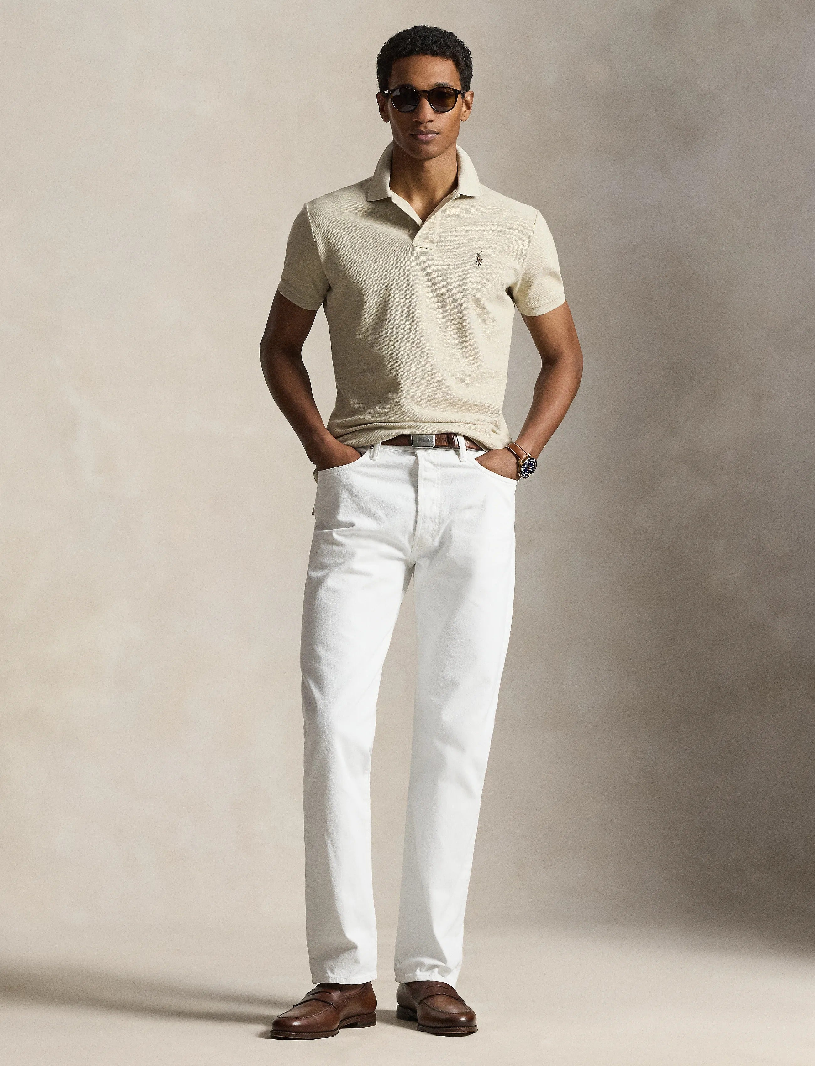 SHORT SLEEVE KNIT 342 EXPEDITION DUNE HEATHER/C8888