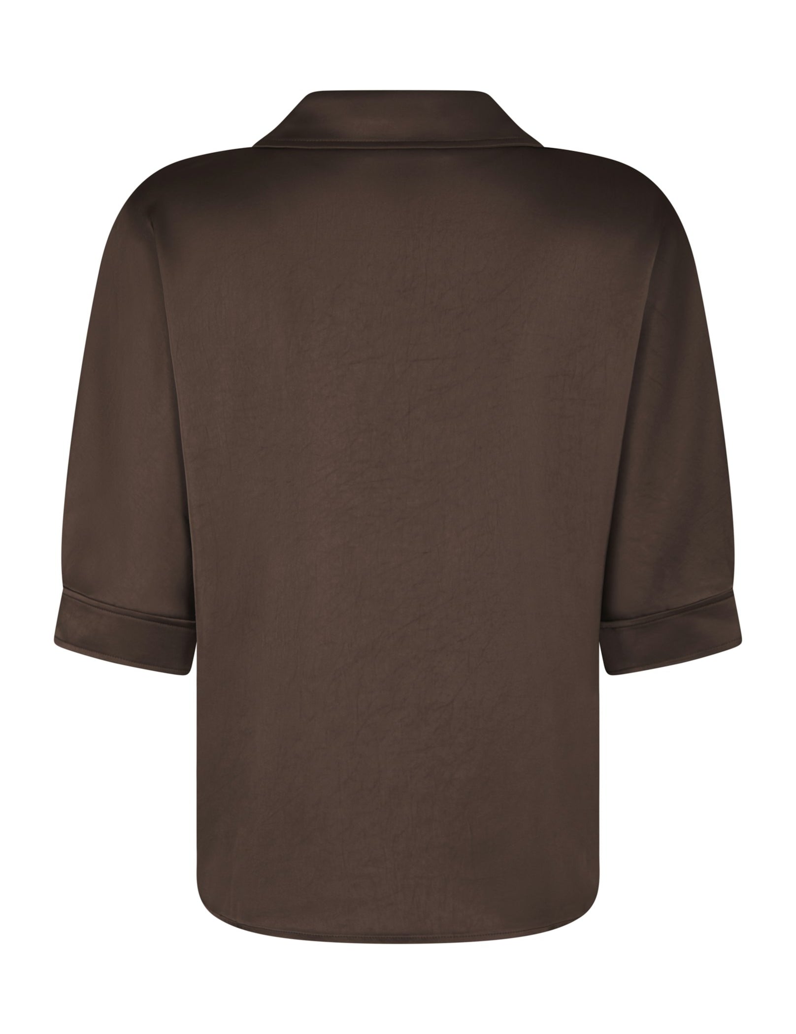 CARM HEAVY SATEEN SHIRT 676 DARK BROWN