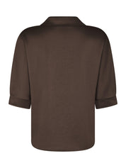 CARM HEAVY SATEEN SHIRT 676 DARK BROWN