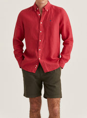 DOUGLAS LINEN BD SHIRT 38 CERISE