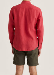 DOUGLAS LINEN BD SHIRT 38 CERISE
