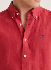 DOUGLAS LINEN BD SHIRT 38 CERISE