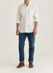 SAFARI LINEN SHIRT-CLASSIC FIT 01 WHITE