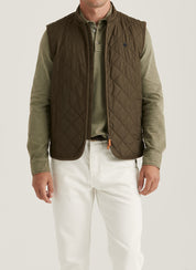 Teddy Quilted Vest 75 OLIVE