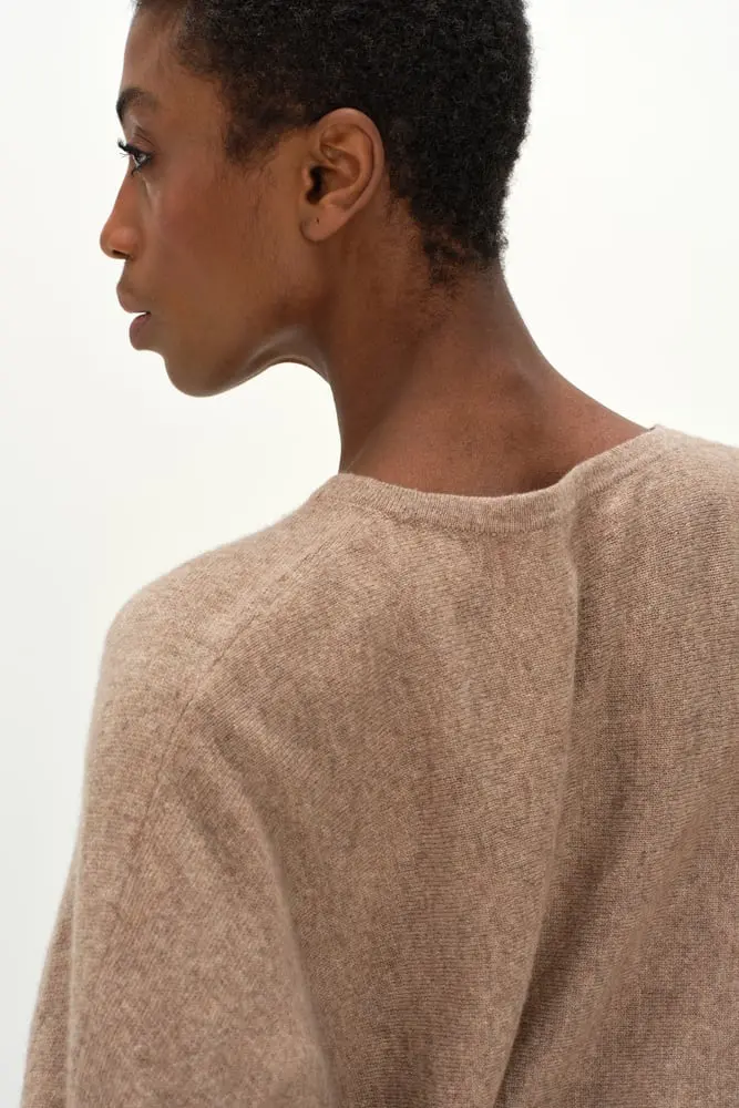 CURVED SWEATER CASHMERE