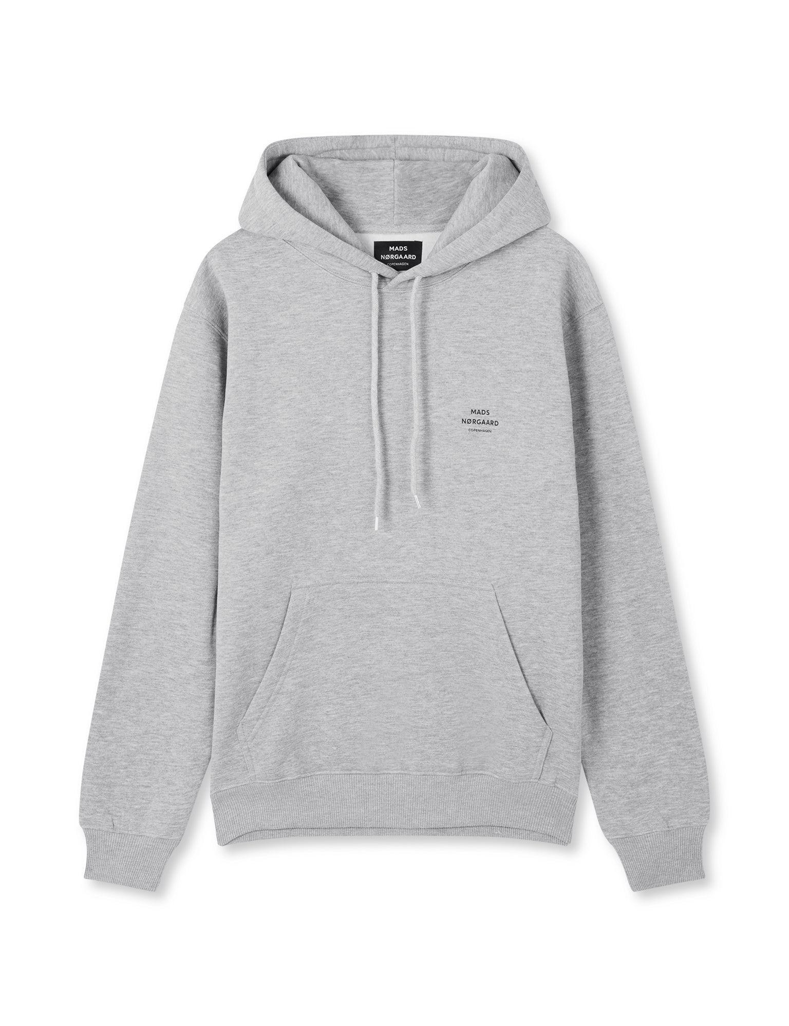Mads Norgaard Standard Hoodie Logo Sweat, Grey Melange