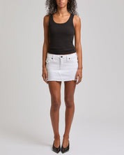 SADIE MINI SKIRT FLAP BRILLIANT WHITE