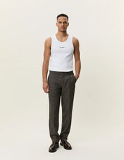 WOOL MELANGE REG SUIT PANTS