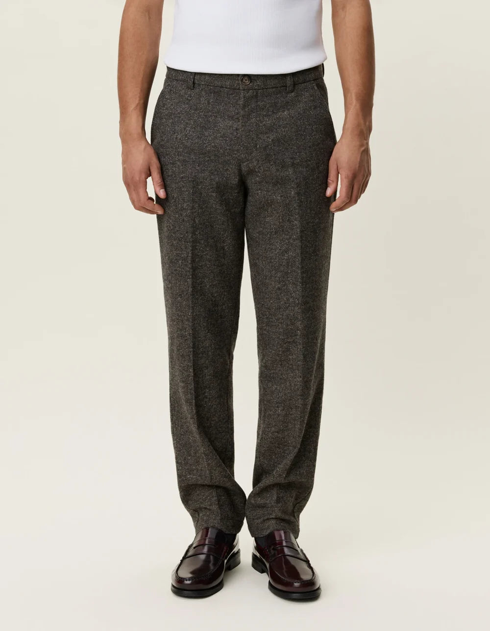 WOOL MELANGE REG SUIT PANTS