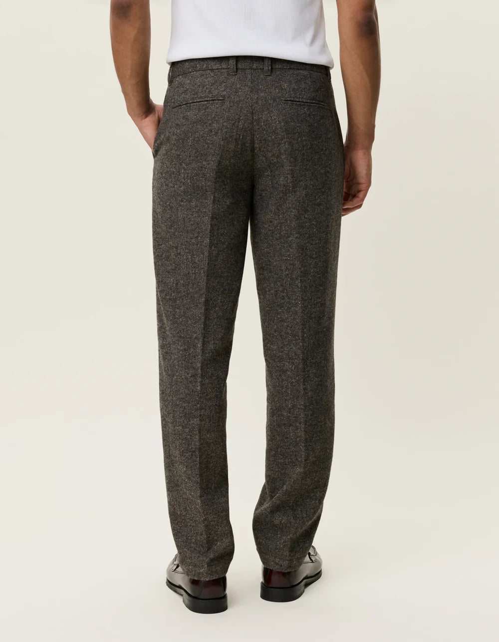 WOOL MELANGE REG SUIT PANTS
