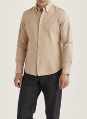 EDDIE PIQUE SHIRT-SLIM FIT 05 KHAKI