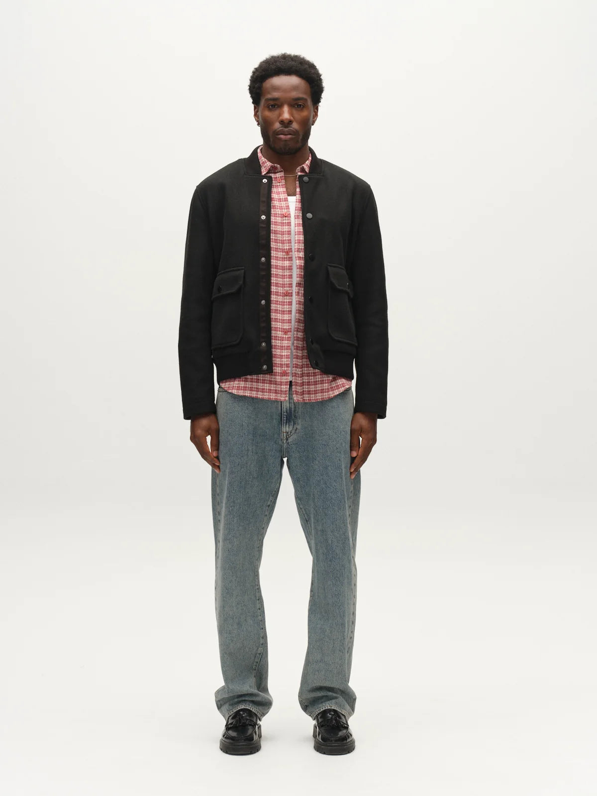 GABMATHEO PLAIN BOMBER JACKET