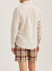 LINEN DRESSED CHECK SHIRT-SLIM FIT