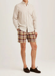 LINEN DRESSED CHECK SHIRT-SLIM FIT
