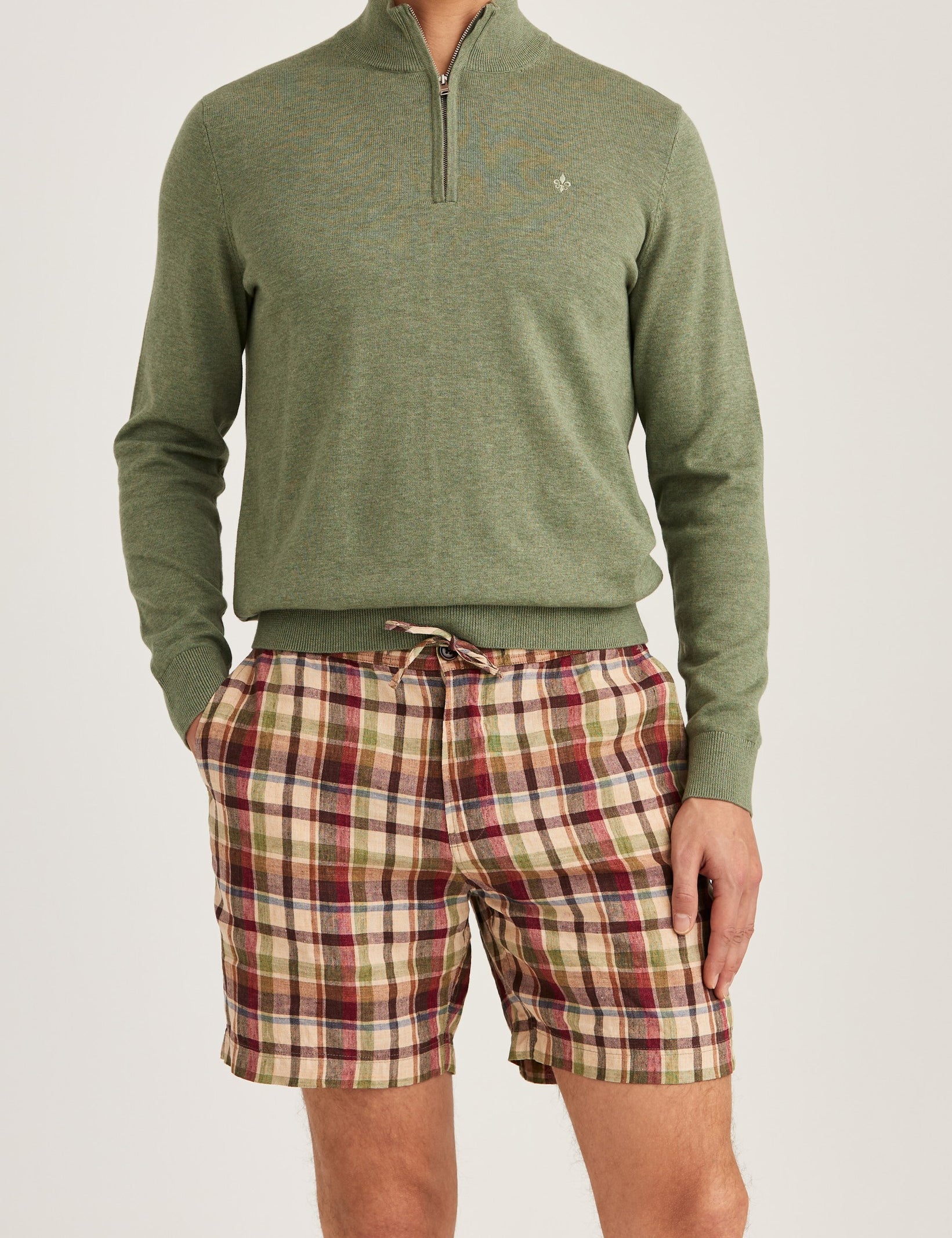 RILEY HALF ZIP 73 GREEN