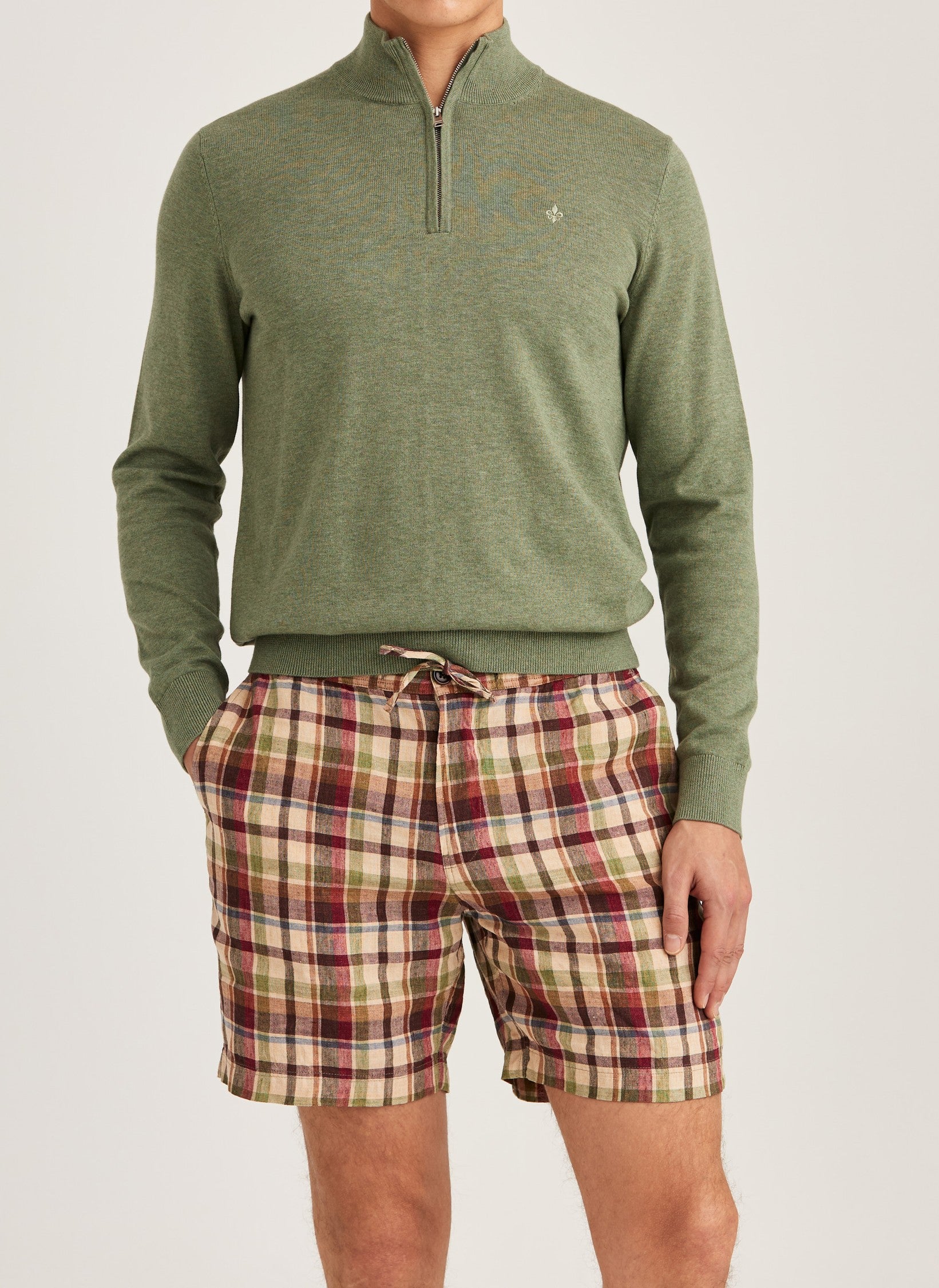RILEY HALF ZIP 73 GREEN