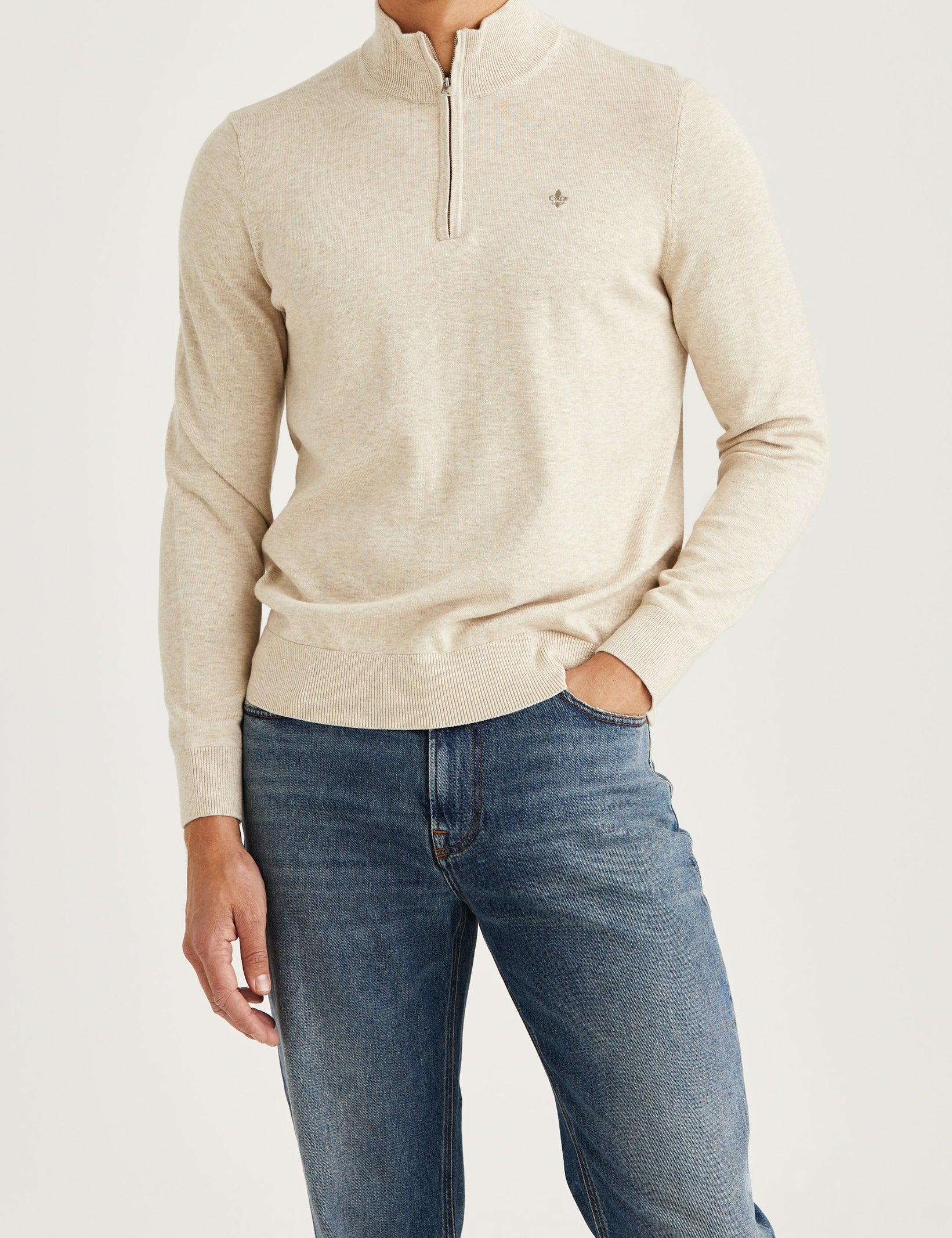 RILEY HALF ZIP 05 KHAKI