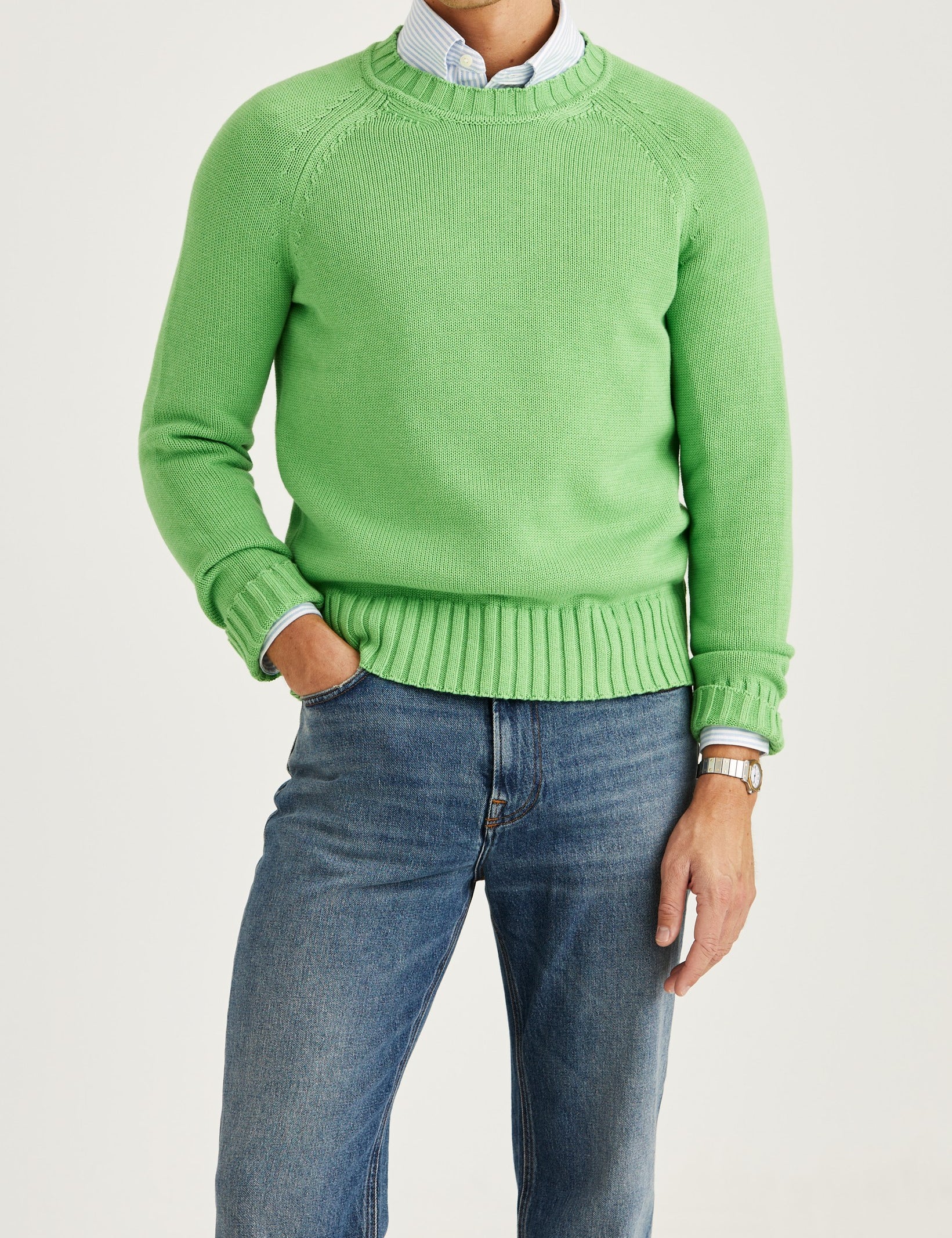 BROOKS CREW ONECK GREEN