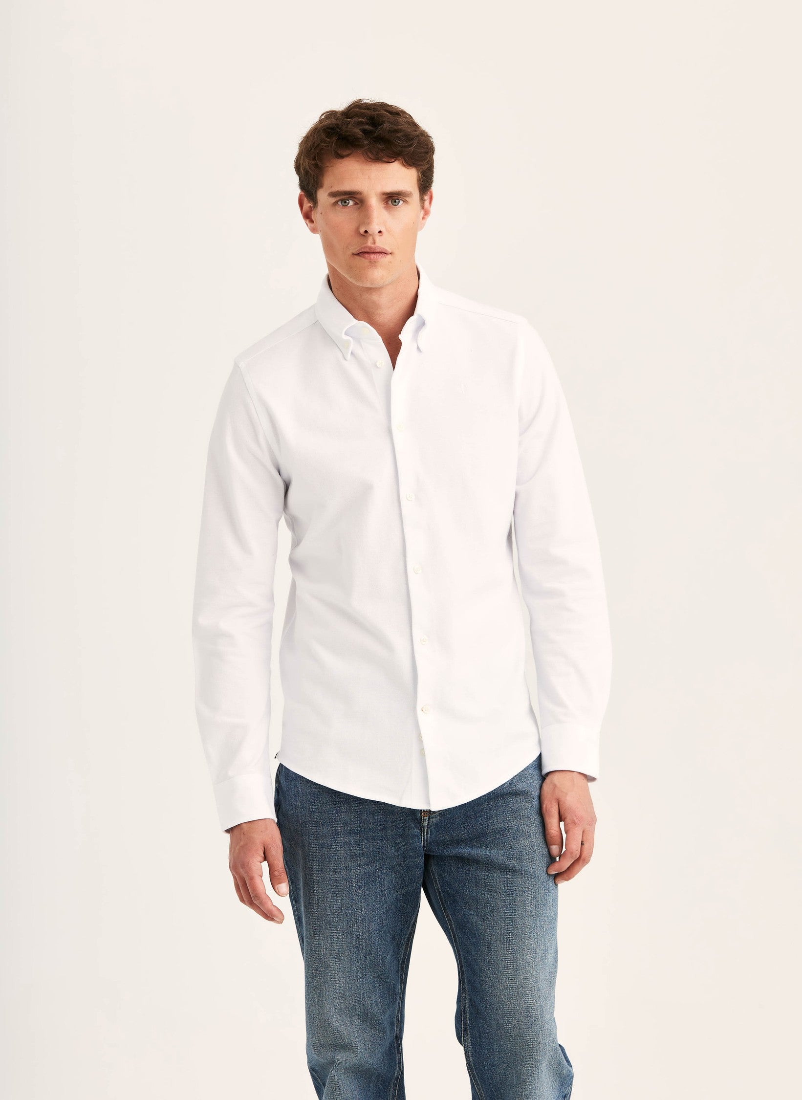 CAMDEN PIQUE SHIRT 01 WHITE