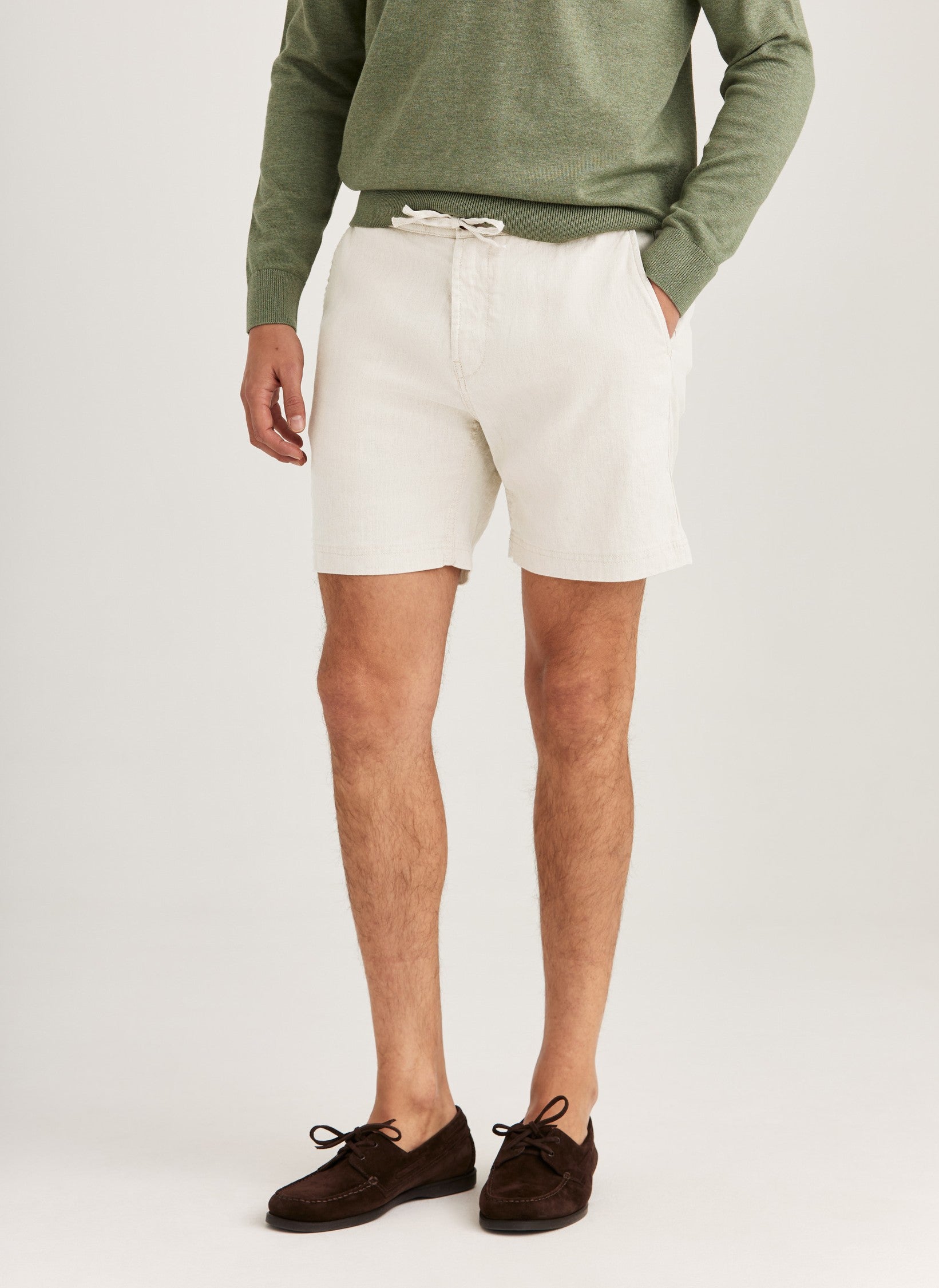 FENIX LINEN SHORTS 02 OFF WHITE