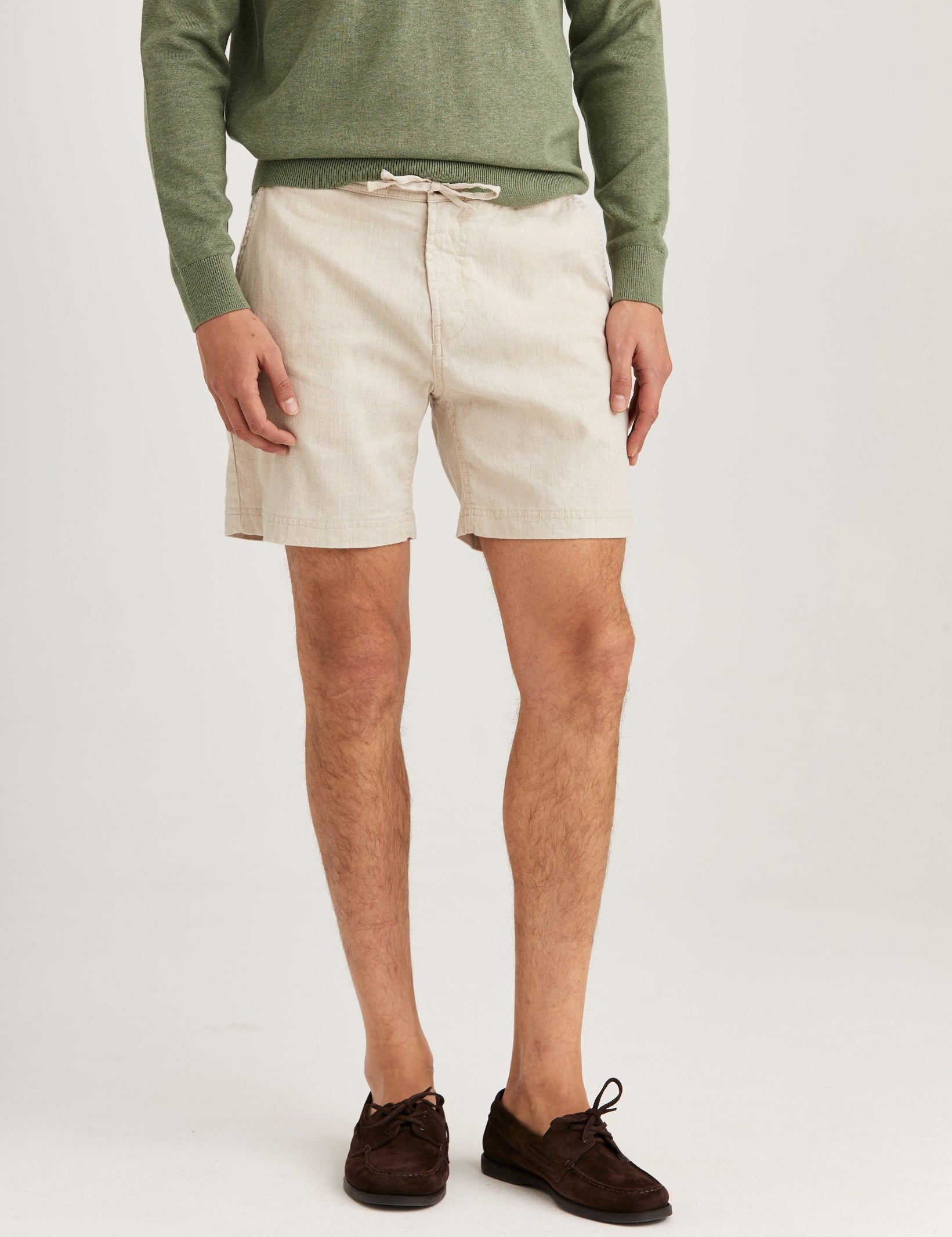 FENIX LINEN SHORTS 04 OFF WHITE