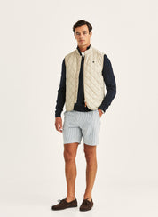 TEDDY QUILTED VEST 05 KHAKI