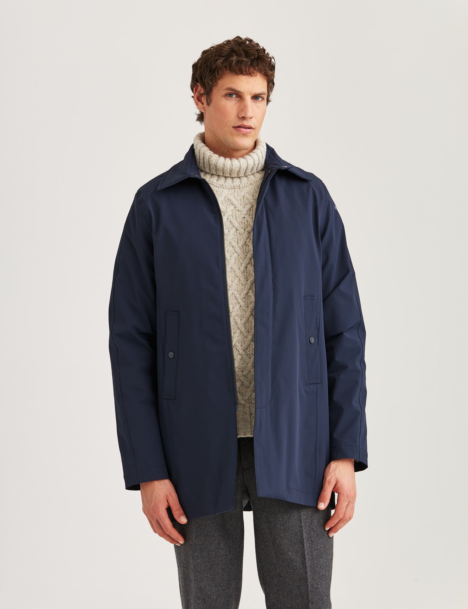 GRANT CAR COAT NAVY