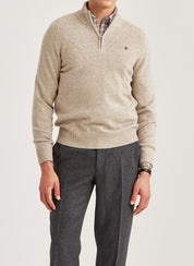 NEW HERTFORD HALF ZIP KHAKI