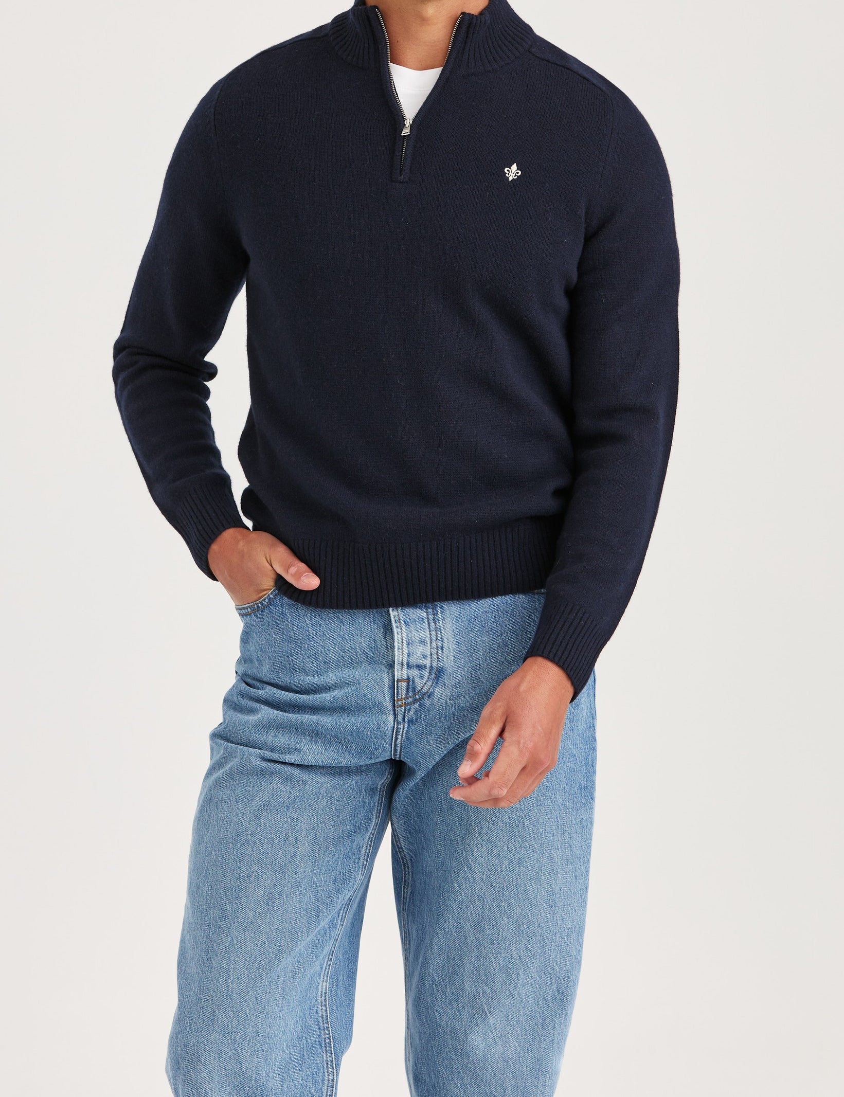 NEW HERTFORD HALF ZIP NAVY