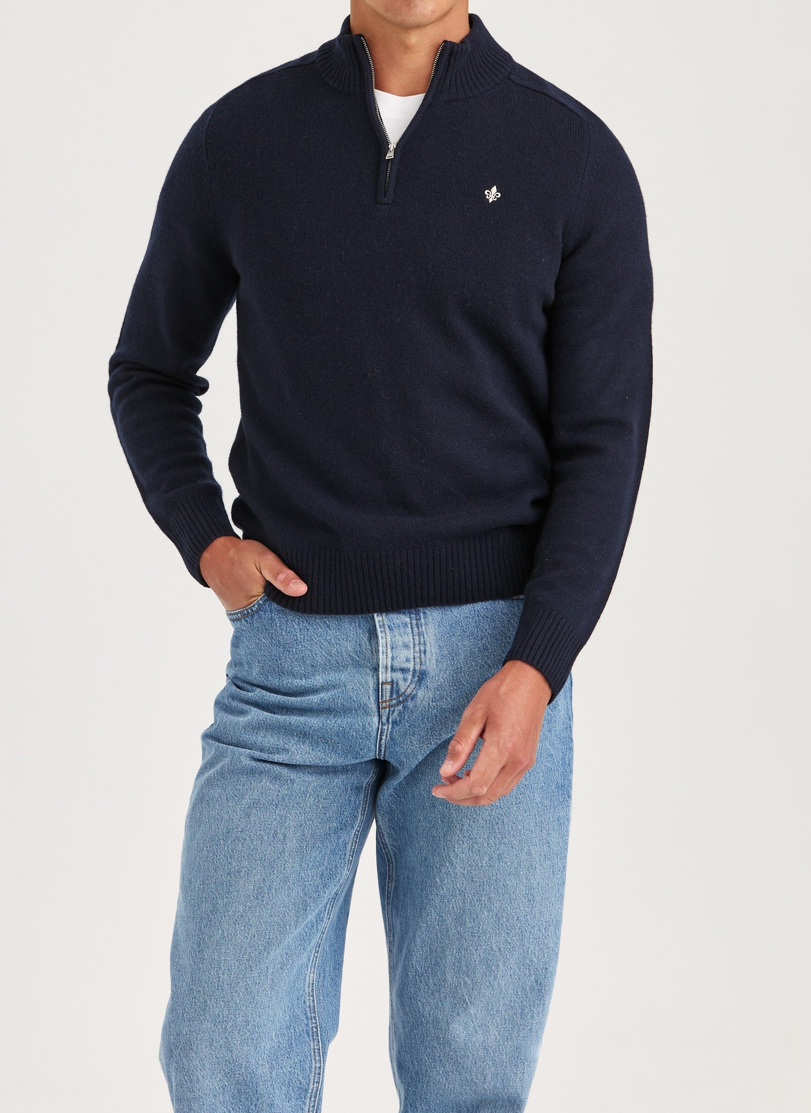 NEW HERTFORD HALF ZIP NAVY
