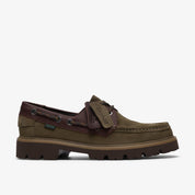 Clarks Cleyhill Boat 3226 OLIVE COMBINATION