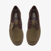 Clarks Cleyhill Boat 3226 OLIVE COMBINATION