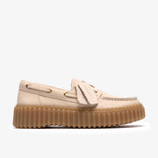 Clarks Torhill Boat 1226B CREAM NUBUCK