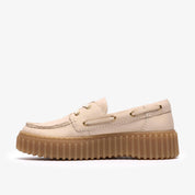 Clarks Torhill Boat 1226B CREAM NUBUCK