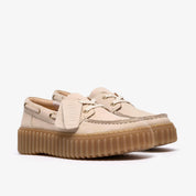 Clarks Torhill Boat 1226B CREAM NUBUCK