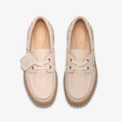 Clarks Torhill Boat 1226B CREAM NUBUCK