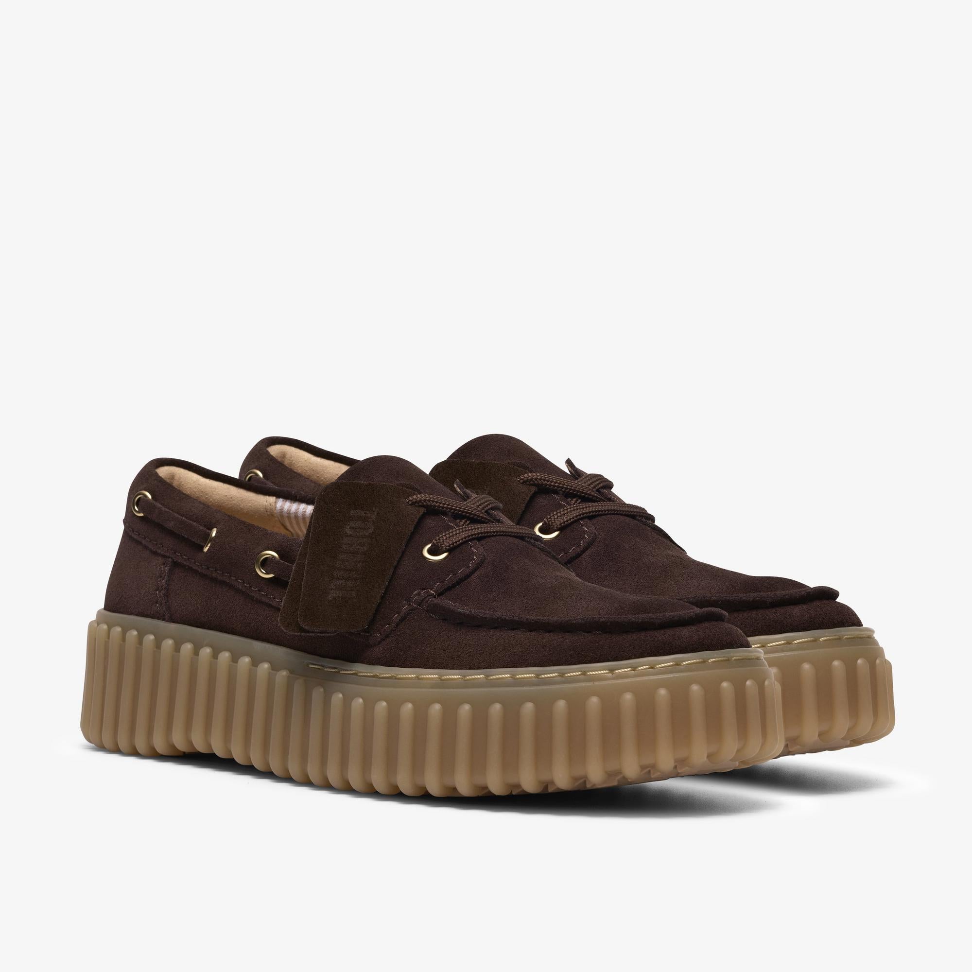 Clarks Torhill Boat 5230 DARK BROWN SUEDE