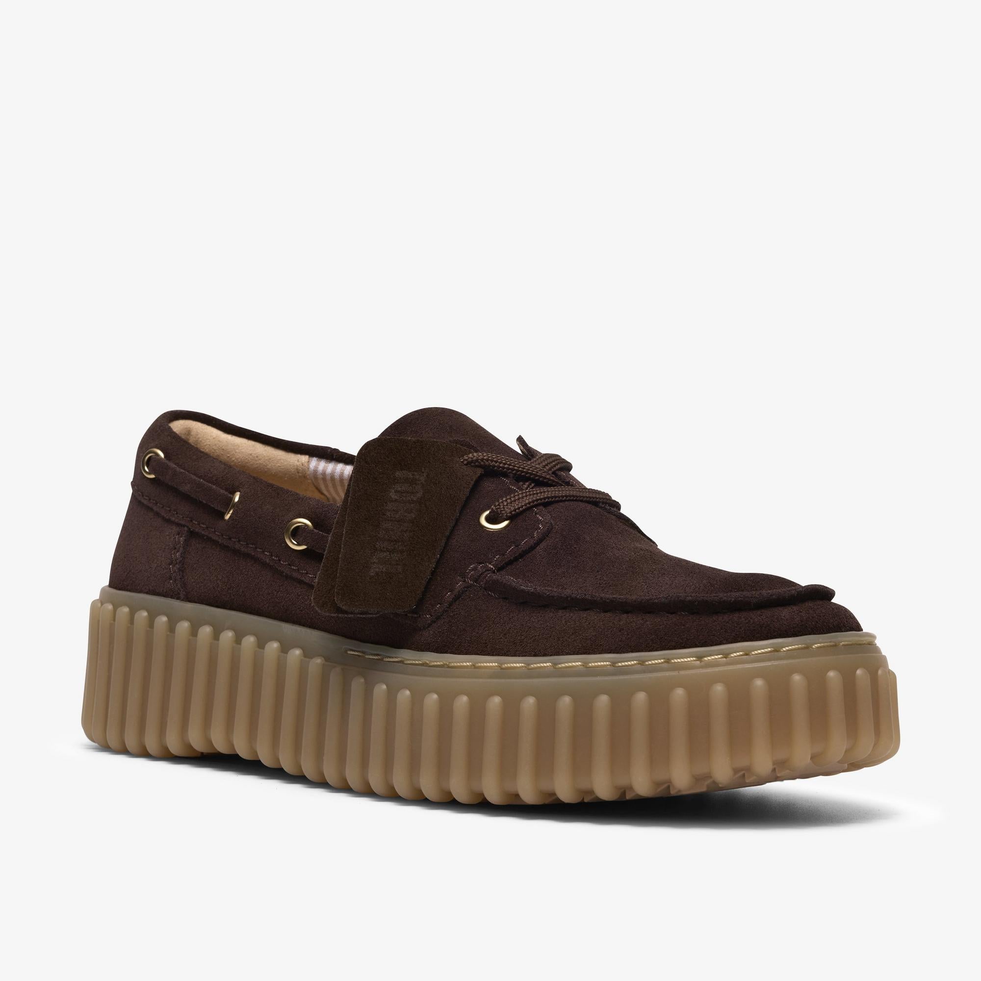 Clarks Torhill Boat 5230 DARK BROWN SUEDE
