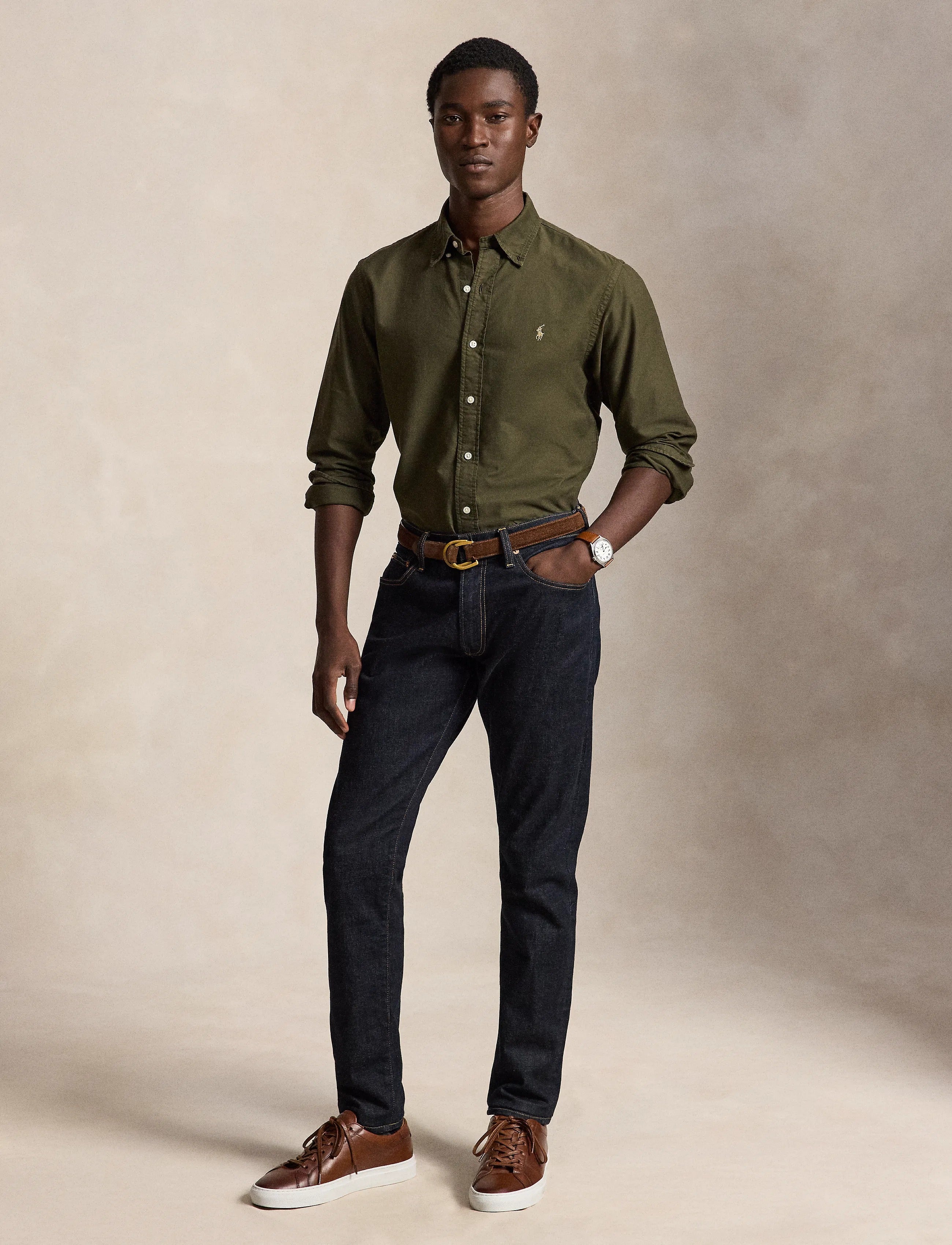 LONG SLEEVE - SPORT SHIRT 520 COMPANY OLIVE