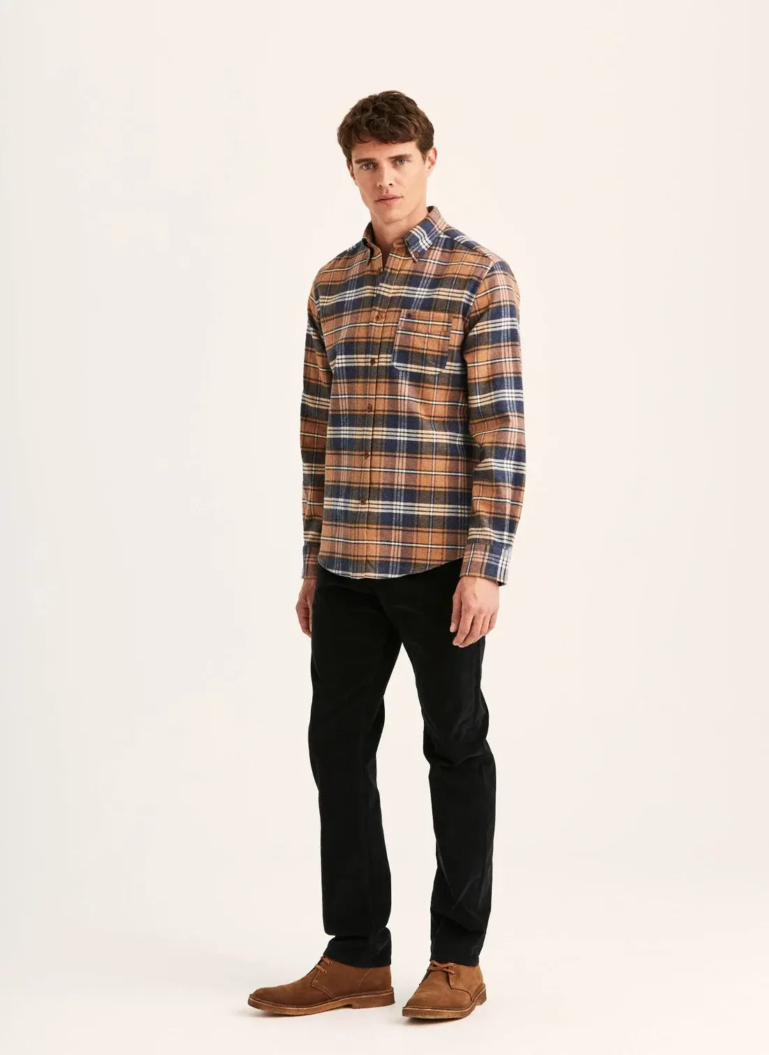 FLANNEL BIG CHECK SHIRT-SLIM