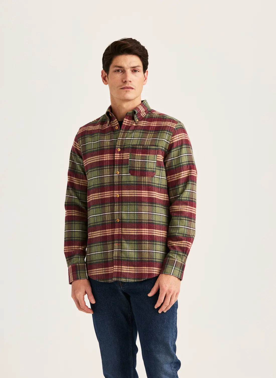 FLANNEL BIG CHECK SHIRT-SLIM