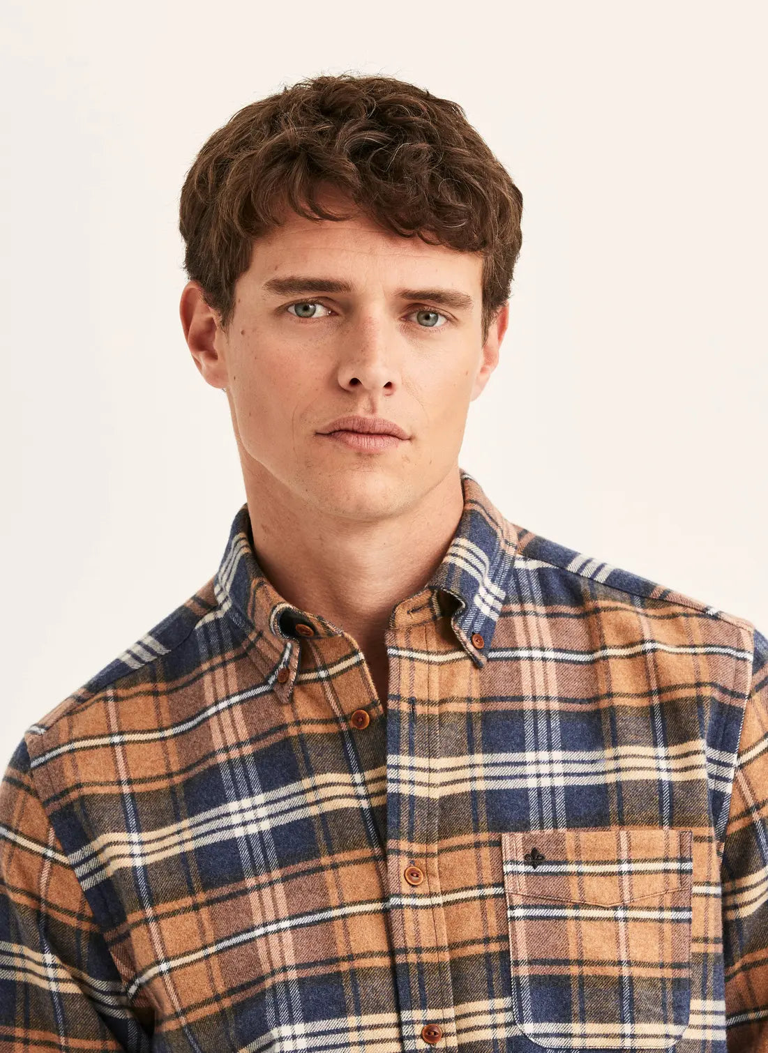 FLANNEL BIG CHECK SHIRT-SLIM