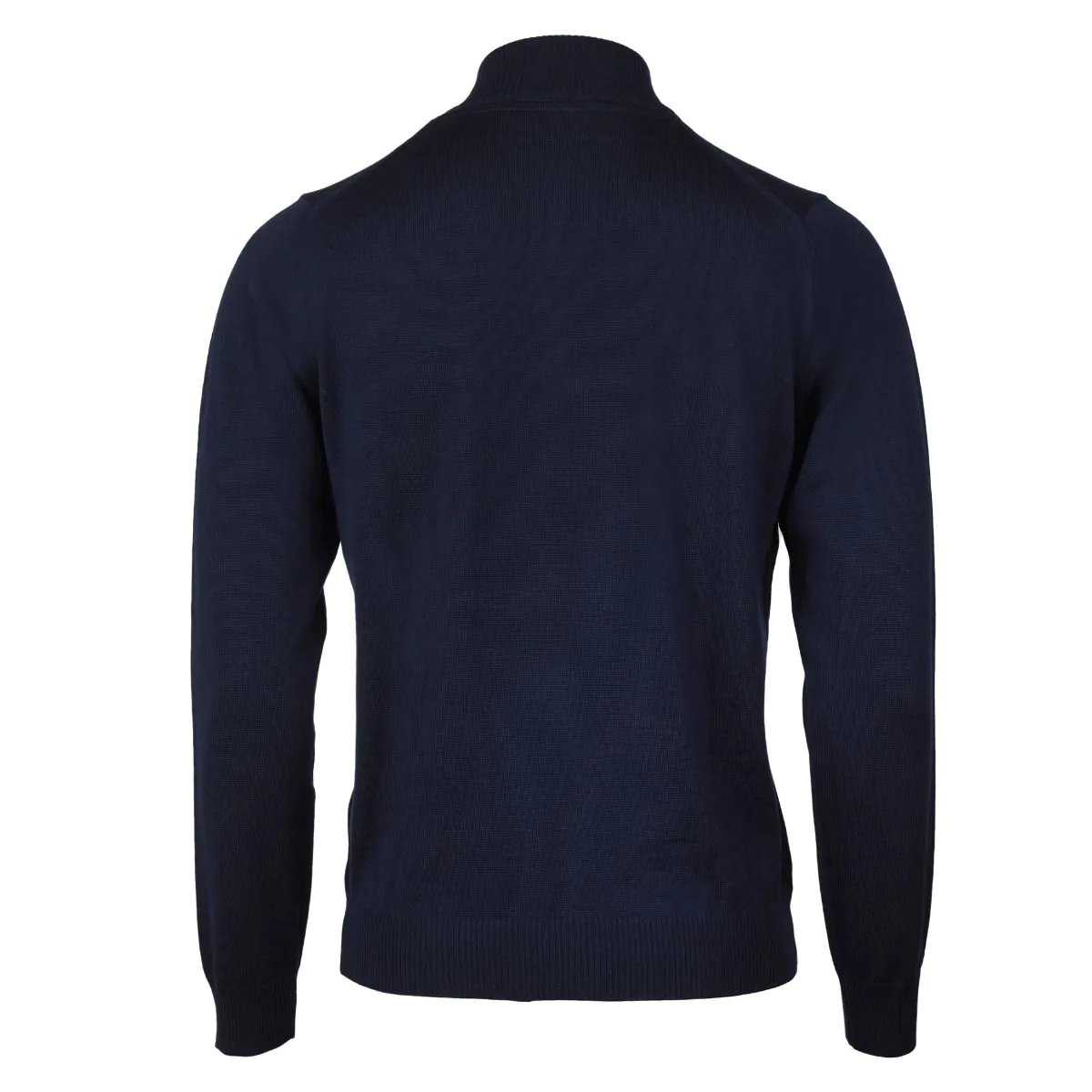 SWEATER KNITTED HALF ZIP MERINO WOOL