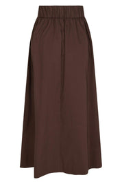 Yara Poplin Skirt - 676 DARK BROWN