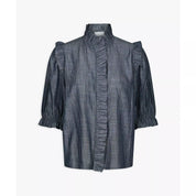 CHACHA CHAMBRAY STRIPE BLOUSE