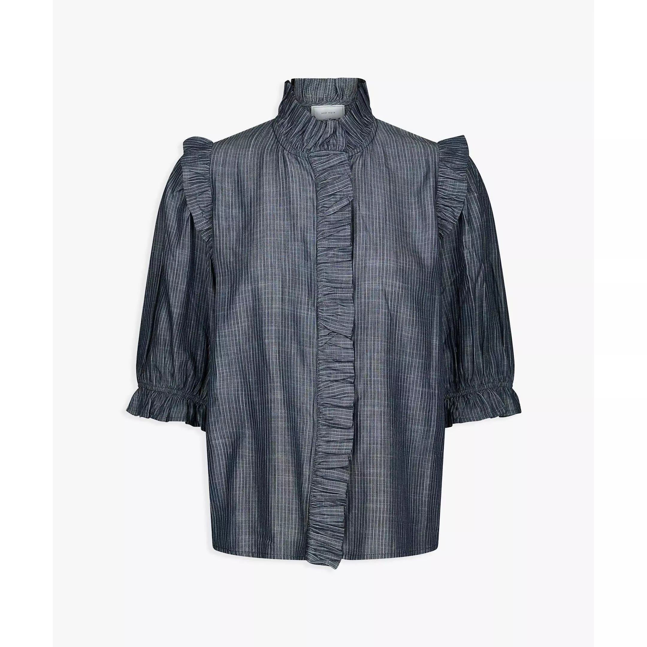 CHACHA CHAMBRAY STRIPE BLOUSE