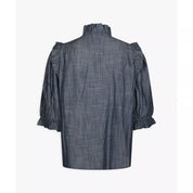 CHACHA CHAMBRAY STRIPE BLOUSE