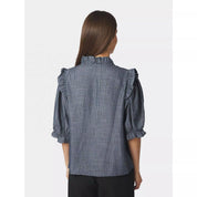 CHACHA CHAMBRAY STRIPE BLOUSE