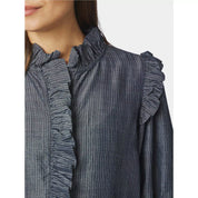 CHACHA CHAMBRAY STRIPE BLOUSE
