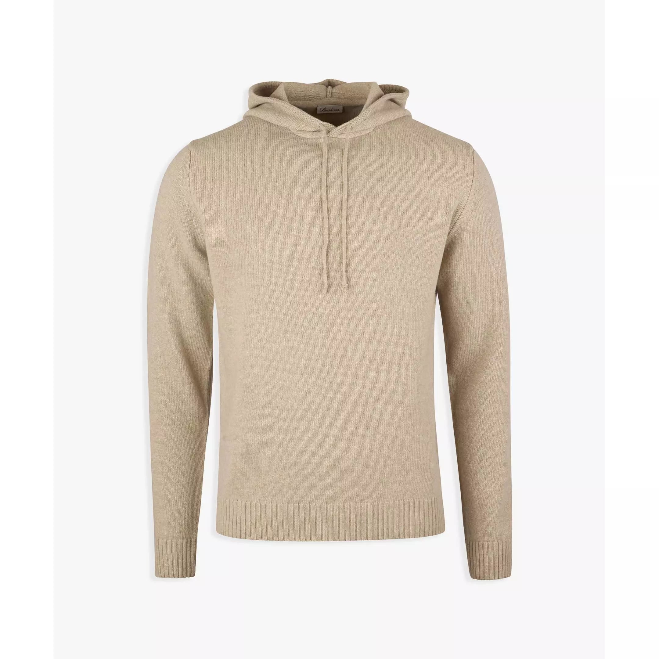 PULLOVER KNITTED HOOD CARDED MERINO WOOL